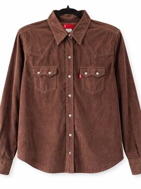 Levi's Brown Corduroy Button-Up Shirt